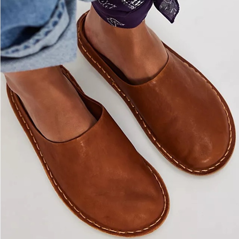 Vibae Roma Leather Cognac Shoe - New